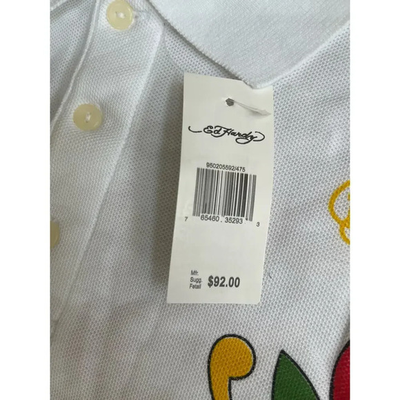 Ed Hardy Men's Y2K Graphic Love Kills Collared Long Sleeve Polo Shirt Sz 3XL NWT - Picture 8 of 11